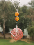Lovers Embrace - Necklace Red