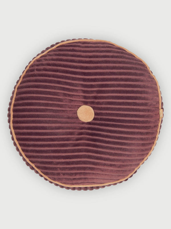 Luna Berry Velvet Round cushion