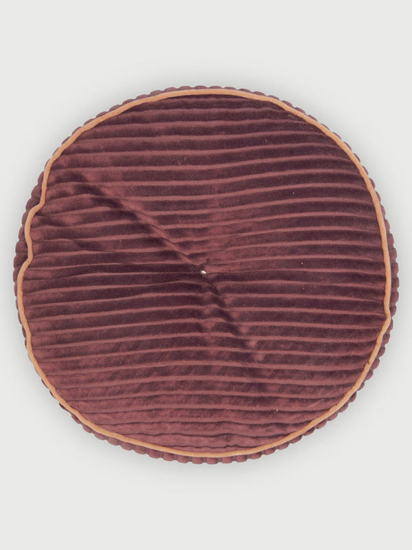 Luna Berry Velvet Round cushion