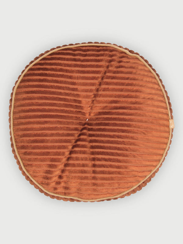 Luna Burnt Orange Velvet Round Cushion