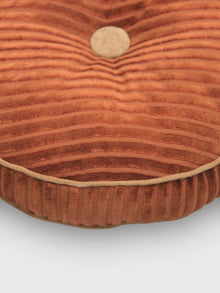 Luna Burnt Orange Velvet Round Cushion