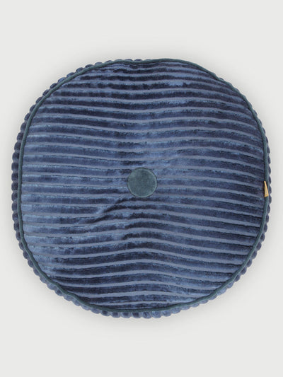 Luna Cobalt Velvet Round Cushion