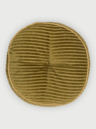 Luna Olive Velvet Round Cushion
