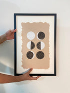 Wall Frame l Handblock printed artwork on handmade paper l 15" x 10"
