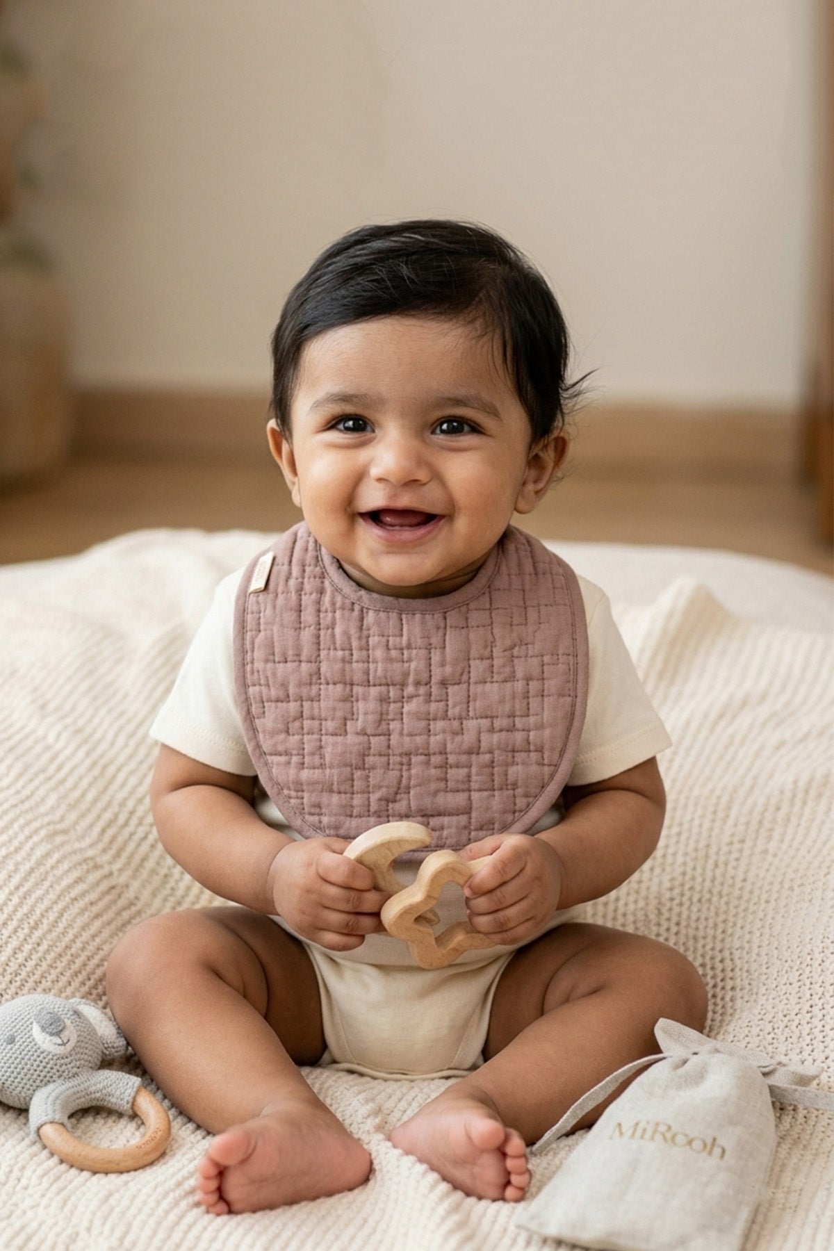 Organic Cotton Newborn Bib (Pack of 2)