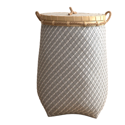 MACON GREY WHITE BASKET