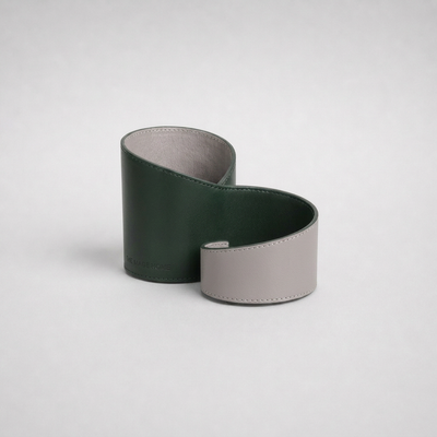 Leather Pen Stand Green