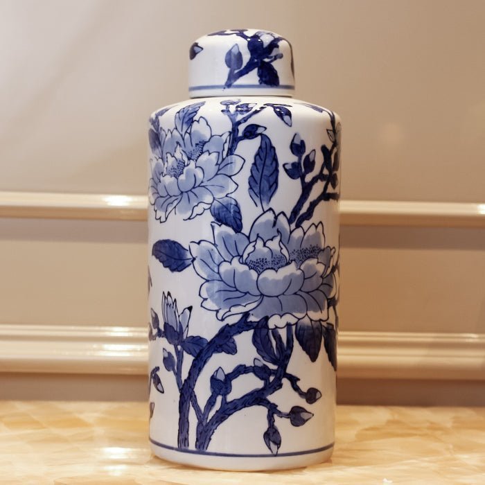 Magnolia Jar - Blue/White