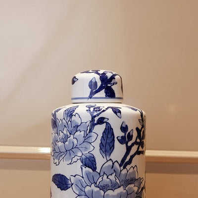 Magnolia Jar - Blue/White