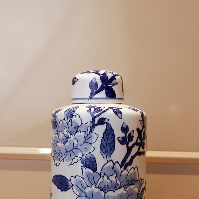 Magnolia Jar - Blue/White