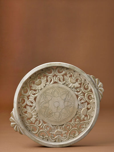 Mangifera Floral Carved Tray