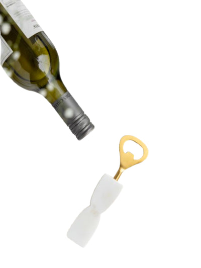 Premium Metal Bottle Opener with Marble Handle – Elegant & Durable Bar Tool for Home Kitchen and Bartenders