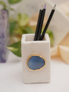Marble Penstand With Agate