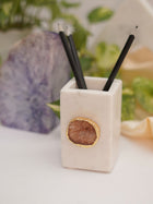 Marble Penstand With Agate