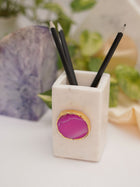 Marble Penstand With Agate