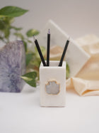 Marble Penstand With Agate