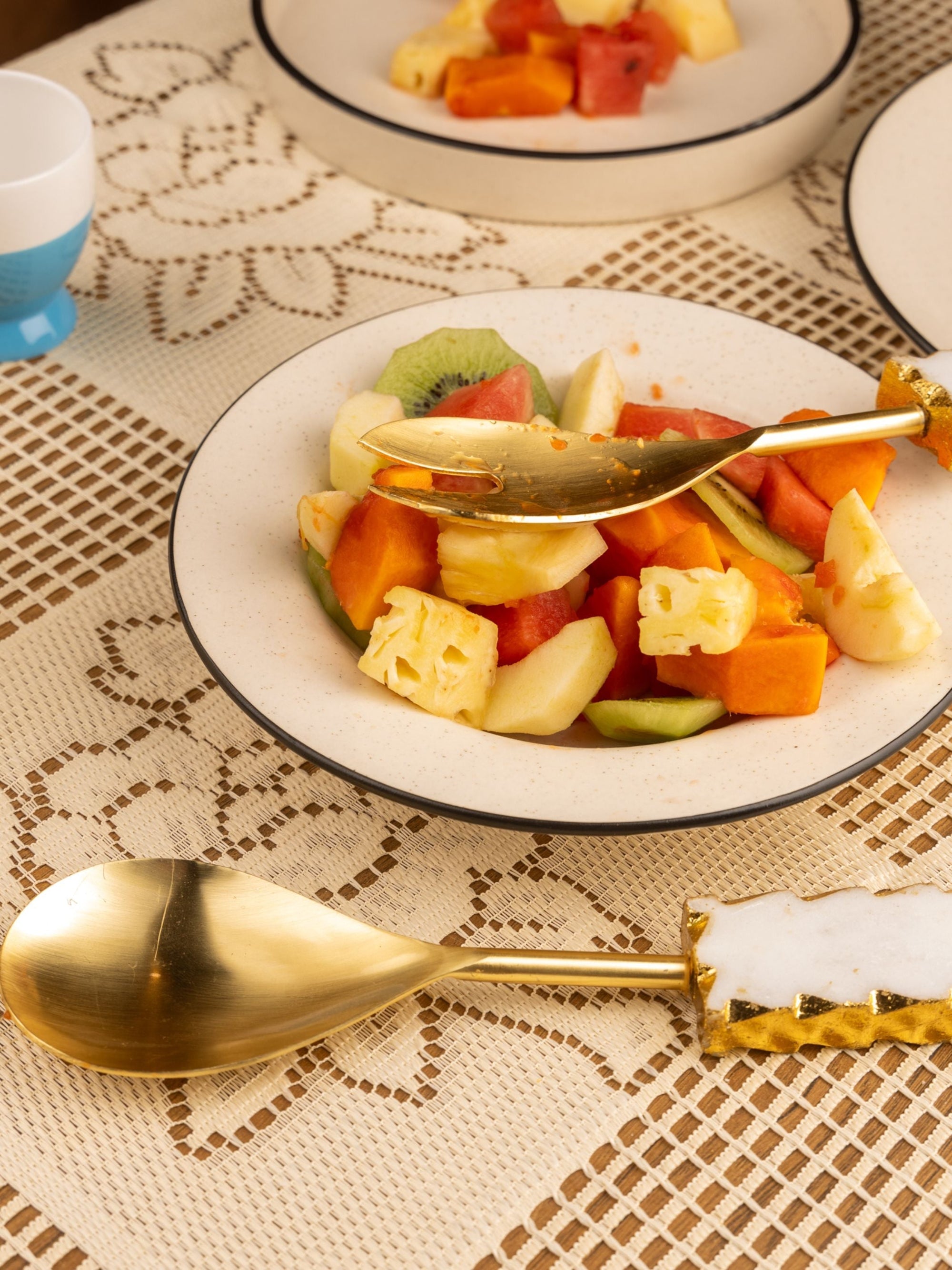 Marble & Metal Cake Server Knife