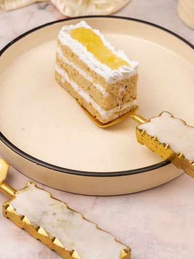 Marble And Metal Cake Server Knife