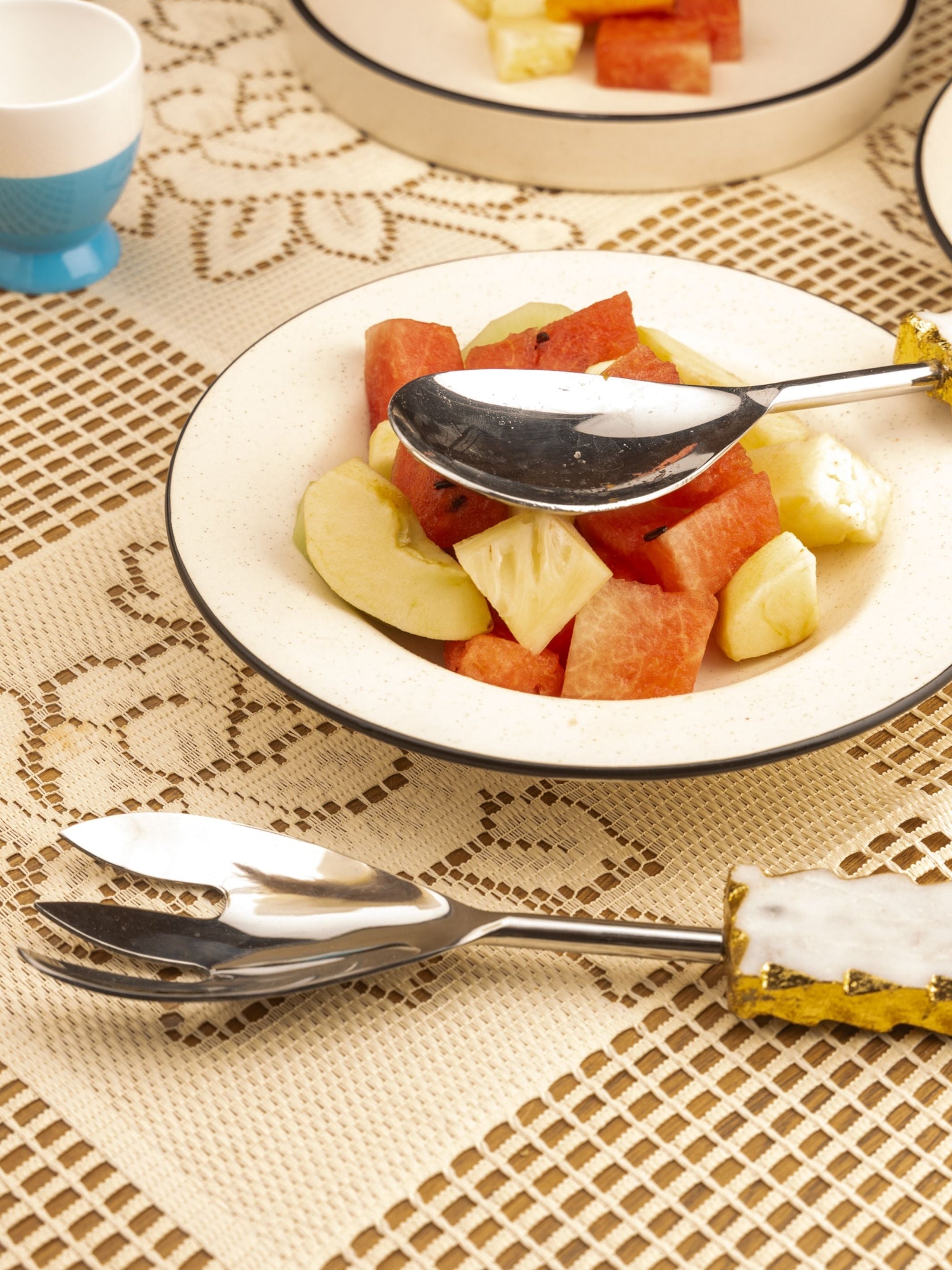 Marble & Metal Cake Server Knife