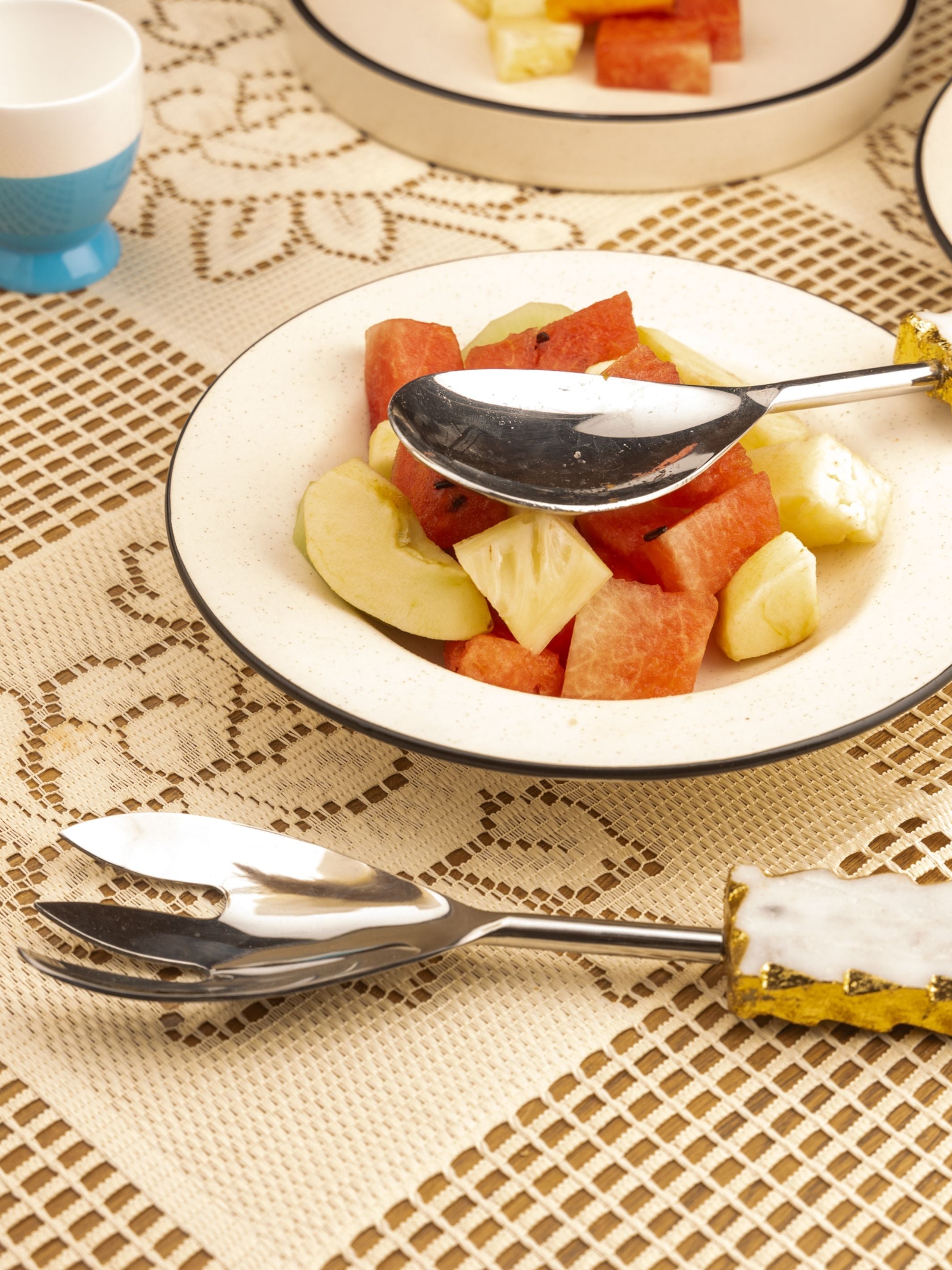 Marble & Metal Cake Server Knife