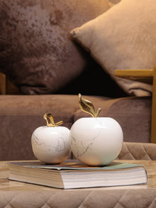 Marble Apple Decor Object Large