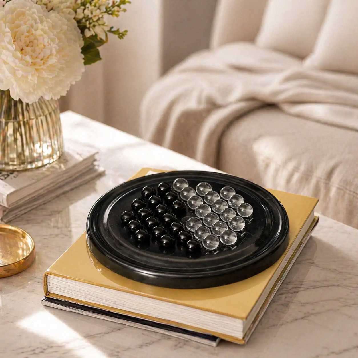 Marble Checkers Decor Object