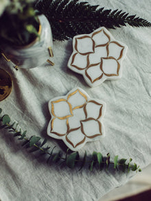 Marble Fleur Coaster Set Of 2