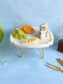 Marble Cake Stand 8 Inch - Cross Shape