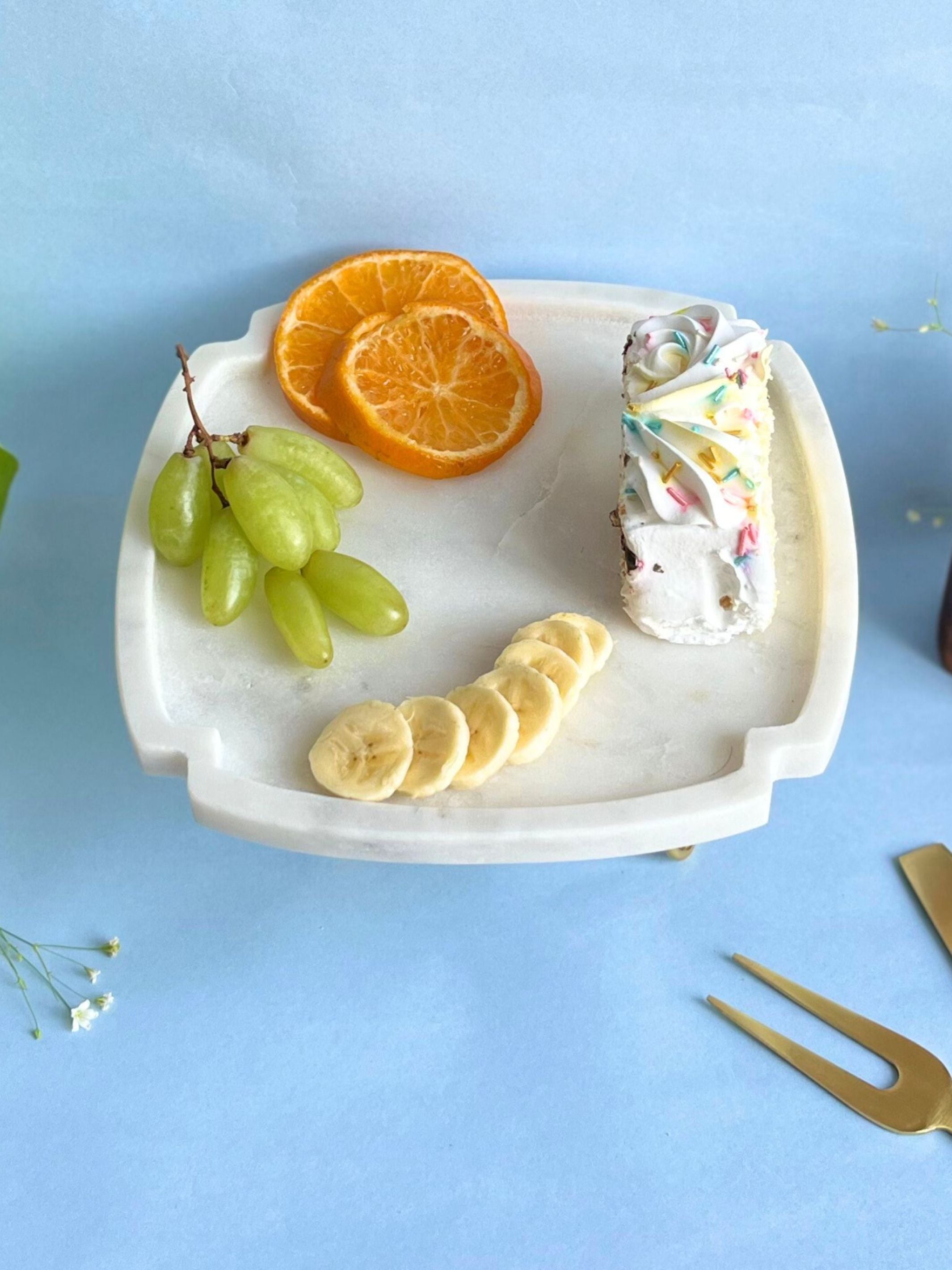 Marble Cake Stand 8 Inch - Cross Shape