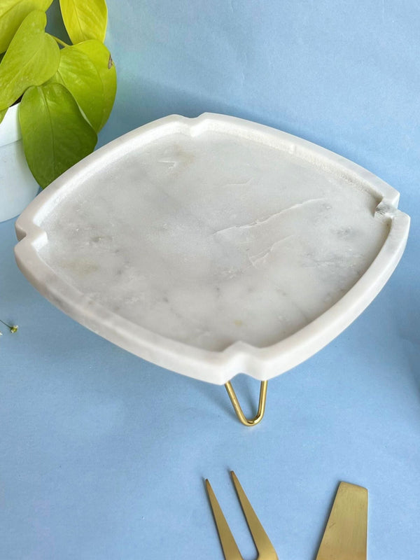 Marble Cake Stand 8 Inch - Cross Shape
