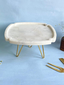 Marble Cake Stand 8 Inch - Cross Shape