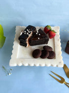 Marble Cake Stand 8 Inch - Square Shape