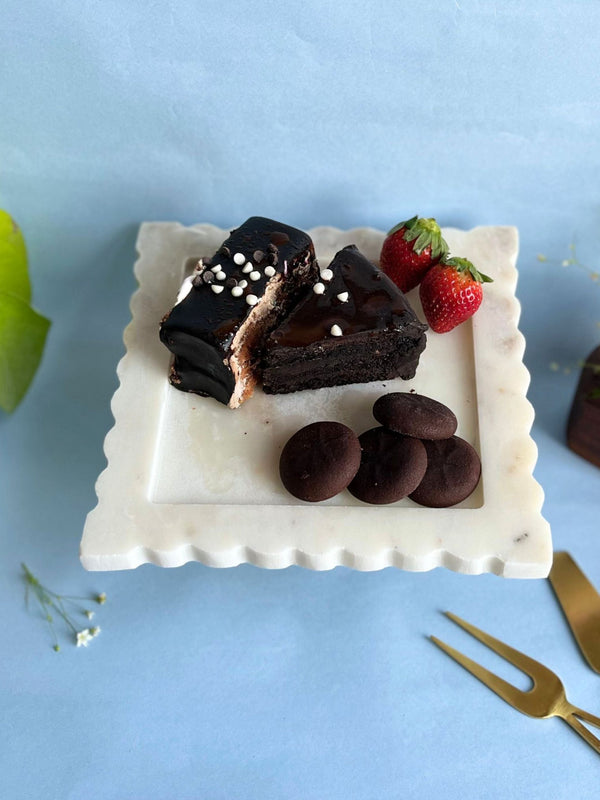 Marble Cake Stand 8 Inch - Square Shape