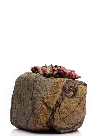 Marble Planter - Brown Small