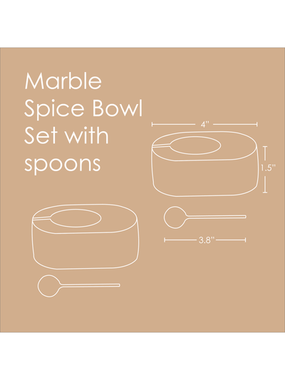 Marble Spice Bowls set of 2