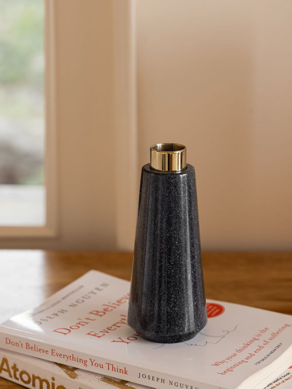 Marble Bud Vase Black