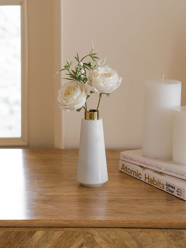 Marble Bud Vase White