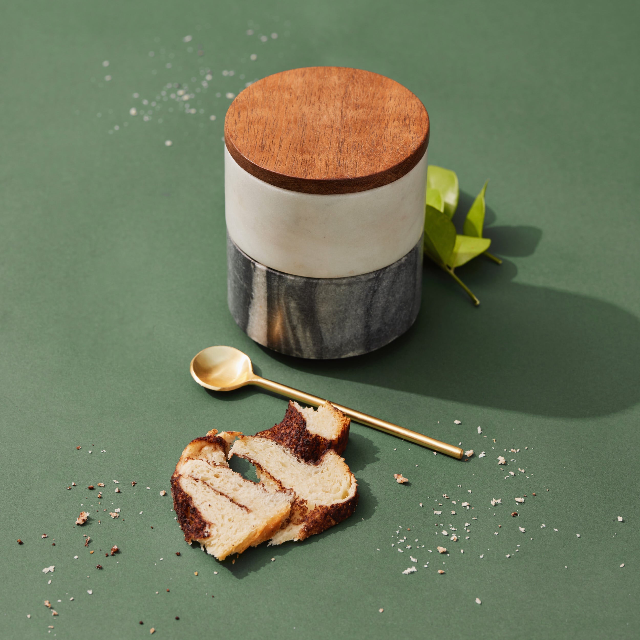Stacked Marble Spread Jars Set of Two