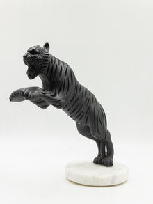 Attacking Tiger Showpiece with Marble Base – Majestic Wildlife Figurine for Home & Office Décor