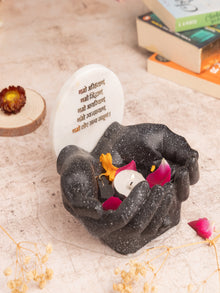 Marble Namokar Mantra Hand Urli – Spiritual Decorative Bowl for Home Temple & Meditation Spaces