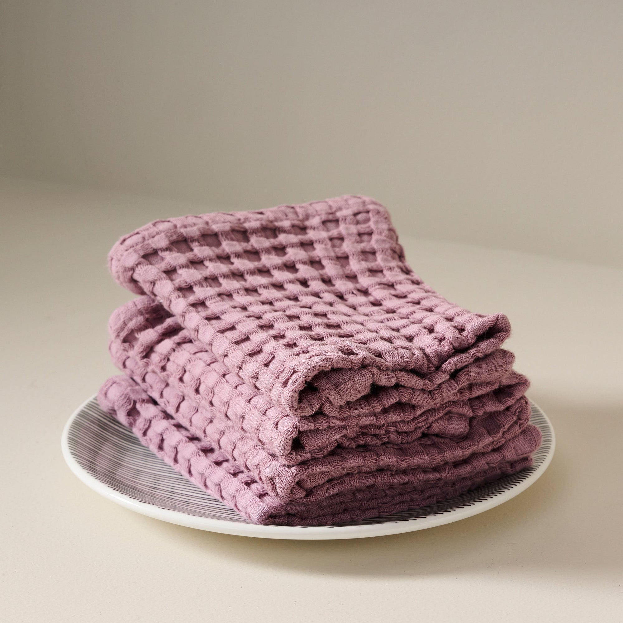 Mellow Mauve | Cotton | Waffle | Face Towels - Set of 2