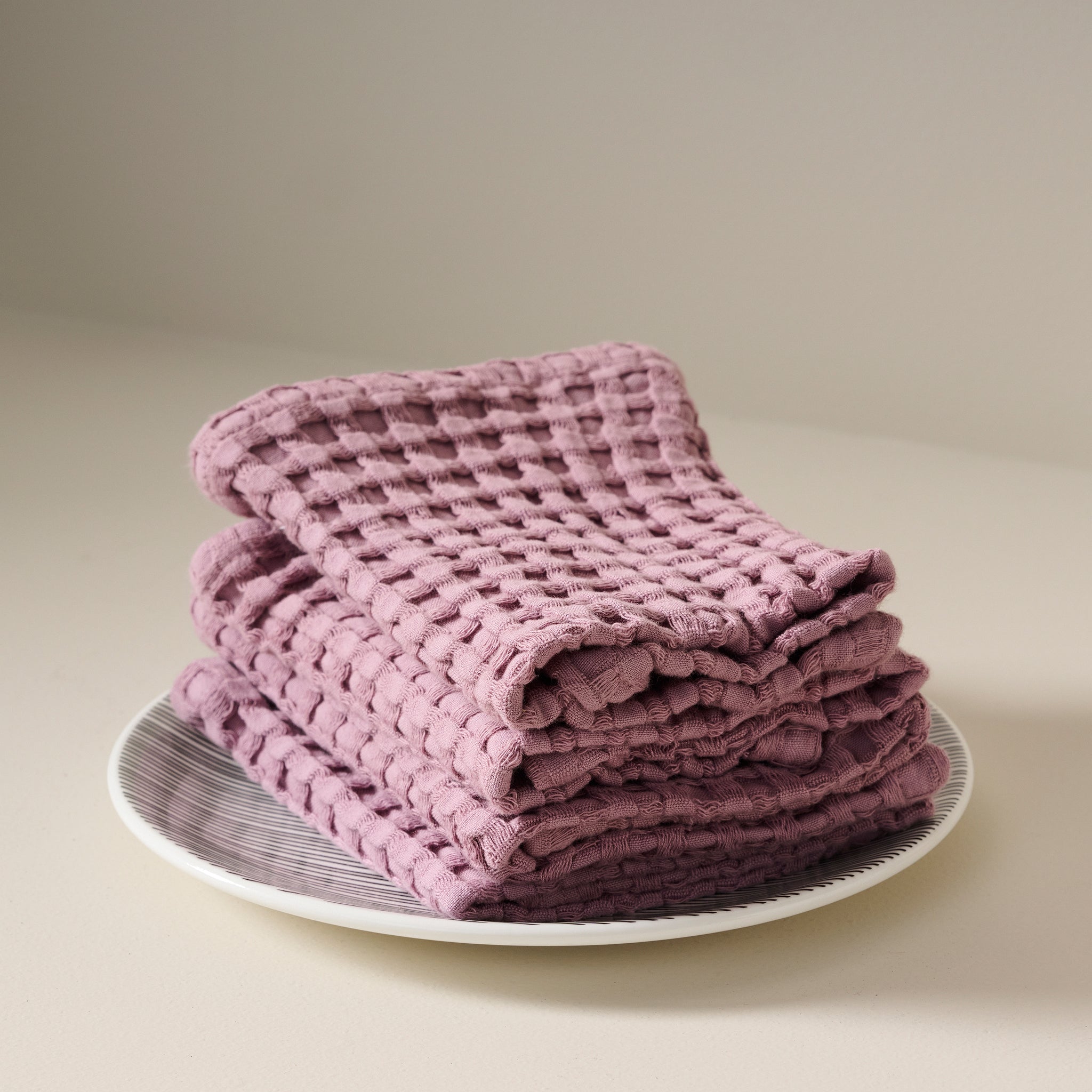 Mellow Mauve | Cotton | Waffle | Face Towels - Set of 2 - Product Image 