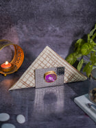 Metal Tissue Holder - Pink Agate