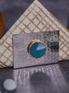 Metal Tissue Holder - Turquoise Agate