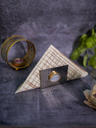 Metal Tissue Holder - White Agate