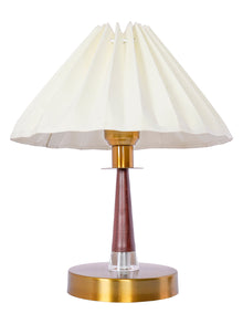 Mid-Century Modern Table Lamp with Tapered Pleated Shade