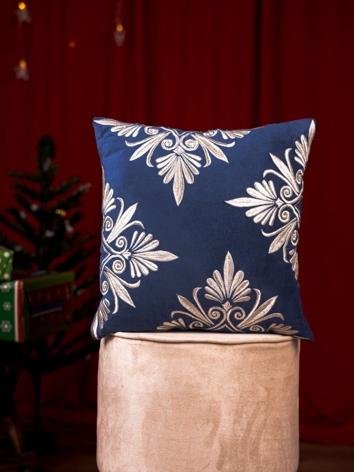 Midnight Bloom Cushion Cover