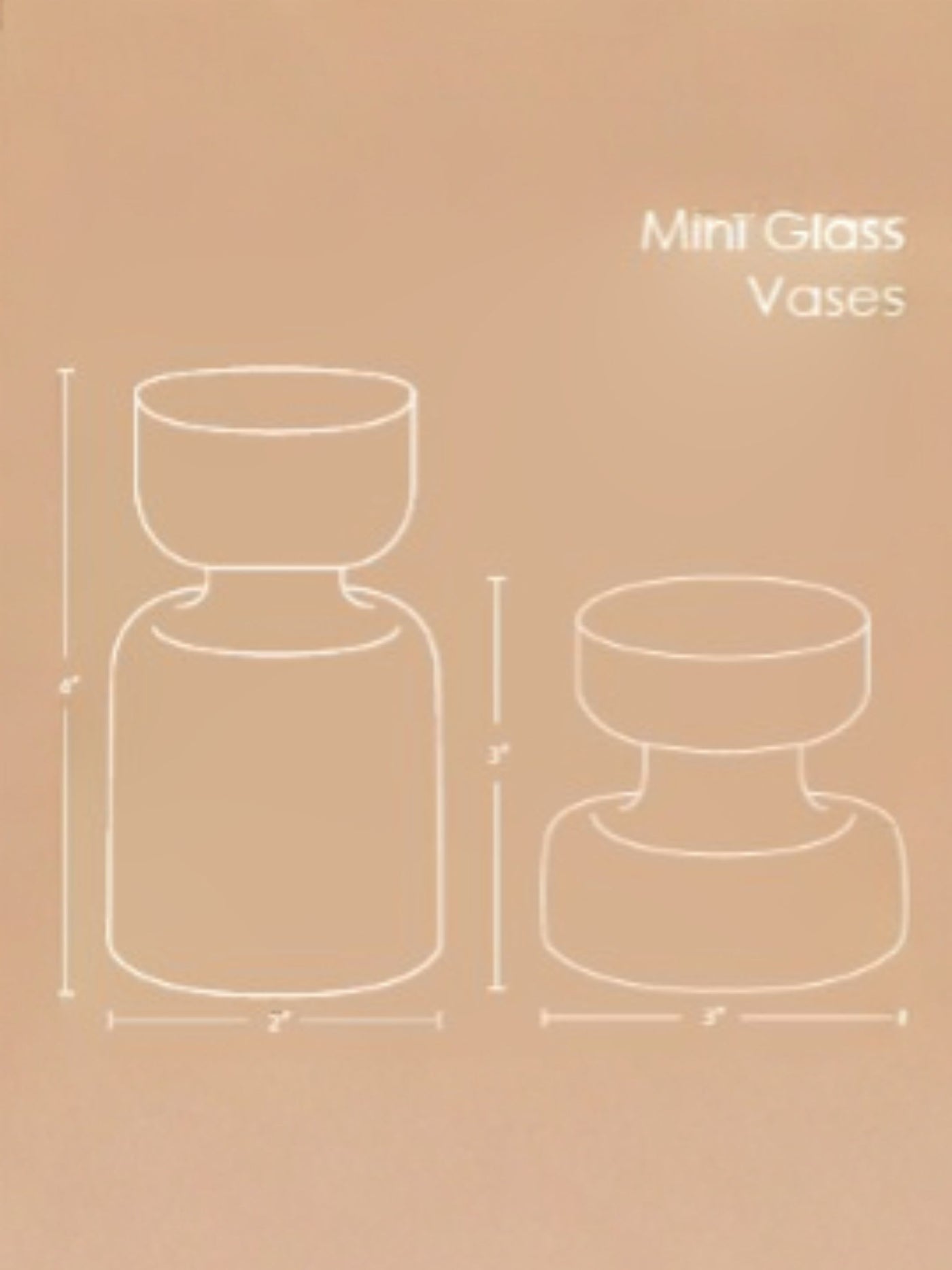 Mini Glass Vases - Amber