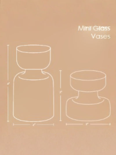 Mini Glass Vases - Teal