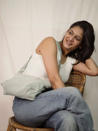 Minimalist Corduroy Sling Bag - Sage
